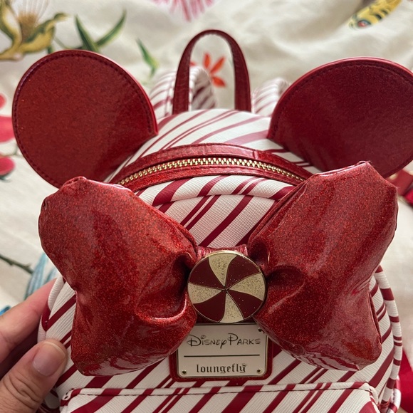 Loungefly Candy Cane Striped Backpack Disney parks - Picture 4 of 8